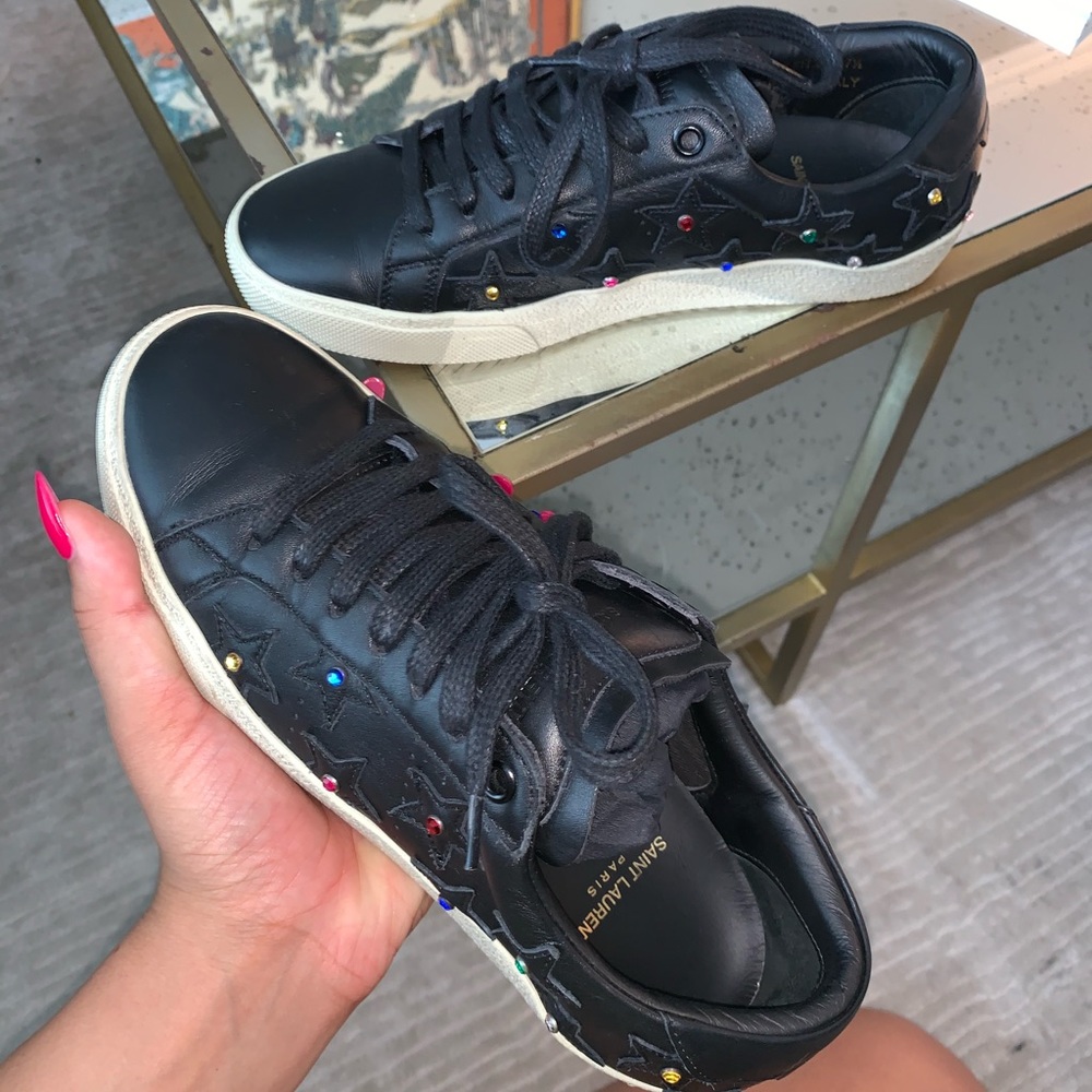 NEW Saint Laurent Court Classic Star Print shoe